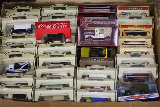 A collection of boxed diecast cars mostly Lledo Days Gone